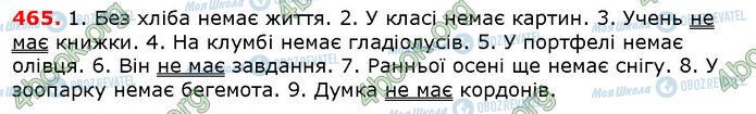 ГДЗ Українська мова 6 клас сторінка 465